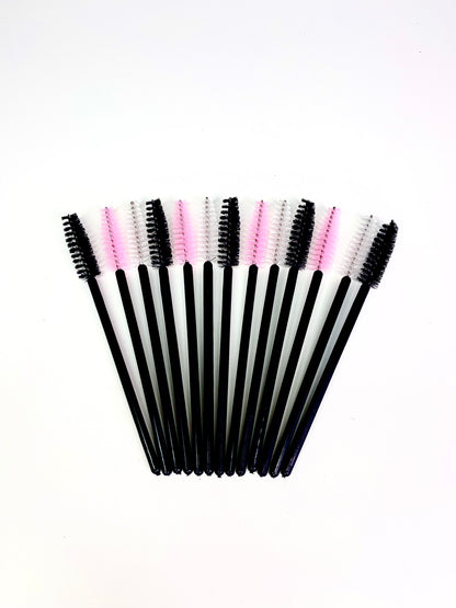 Lash wand disposable black and pink - 50 pack